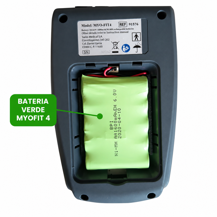 Baterías / Pilas recargables para MYOFIT 4 Verde Repuesto