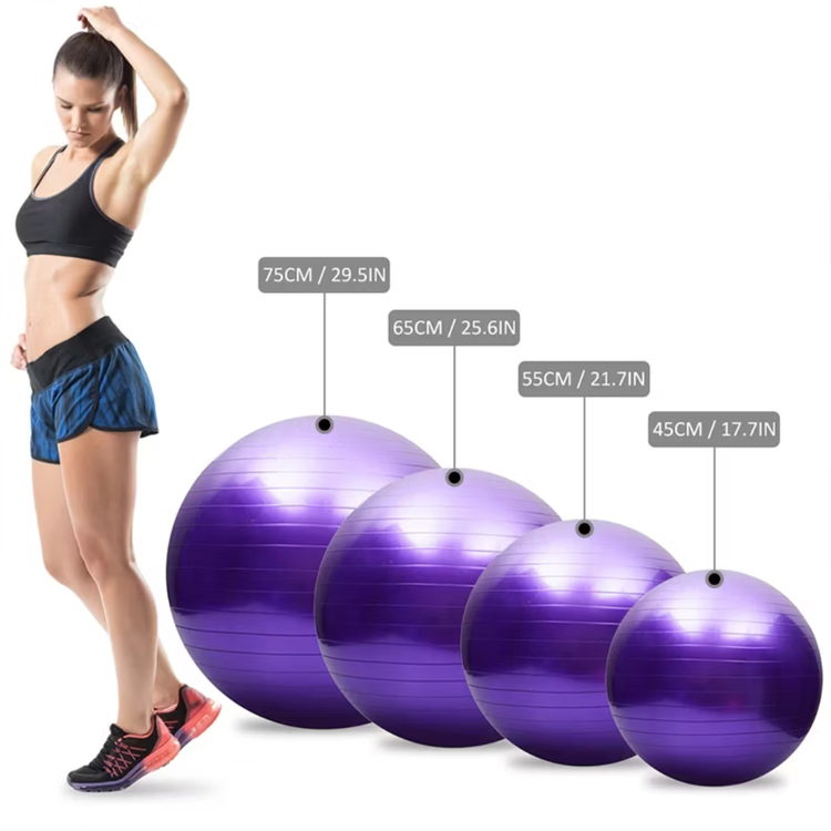 Pelota de Yoga y Pilates 75 cm Ejercicio, Rehabilitación y Postura Avanzada