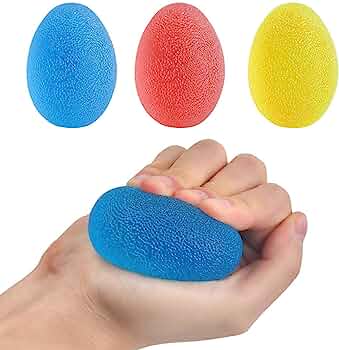 Set 5 Huevos Ejercitador Mano Antebrazo Colores Diferentes Resistencias