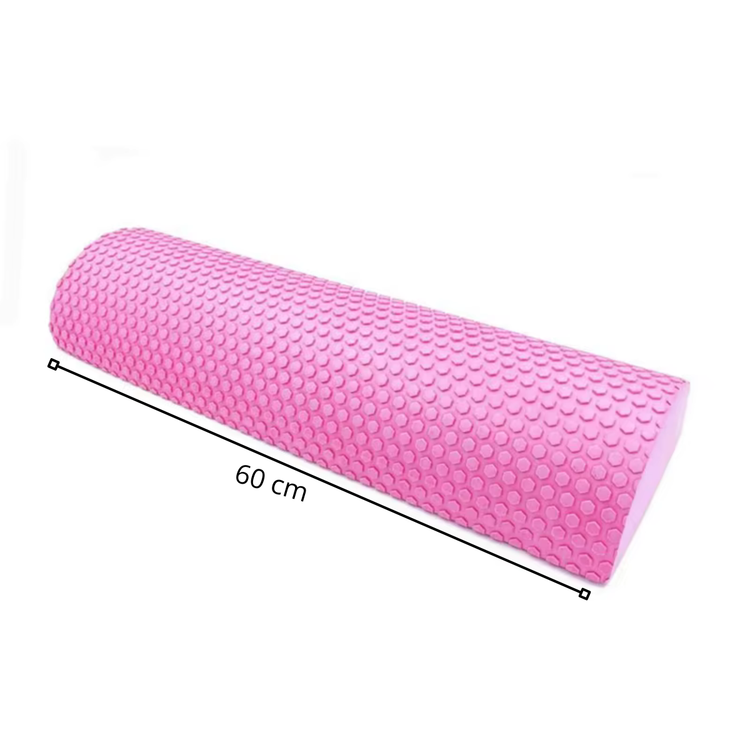 Rodillo Medio Cilindro EVA 60 cm Medio Cilindro Tronco Propioceptivo Yoga, Pilates y Liberación Miofascial