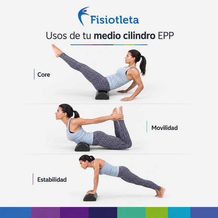 Medio Cilindro de EPP para Fisioterapia y Rehabilitación | 30 y 45 cm