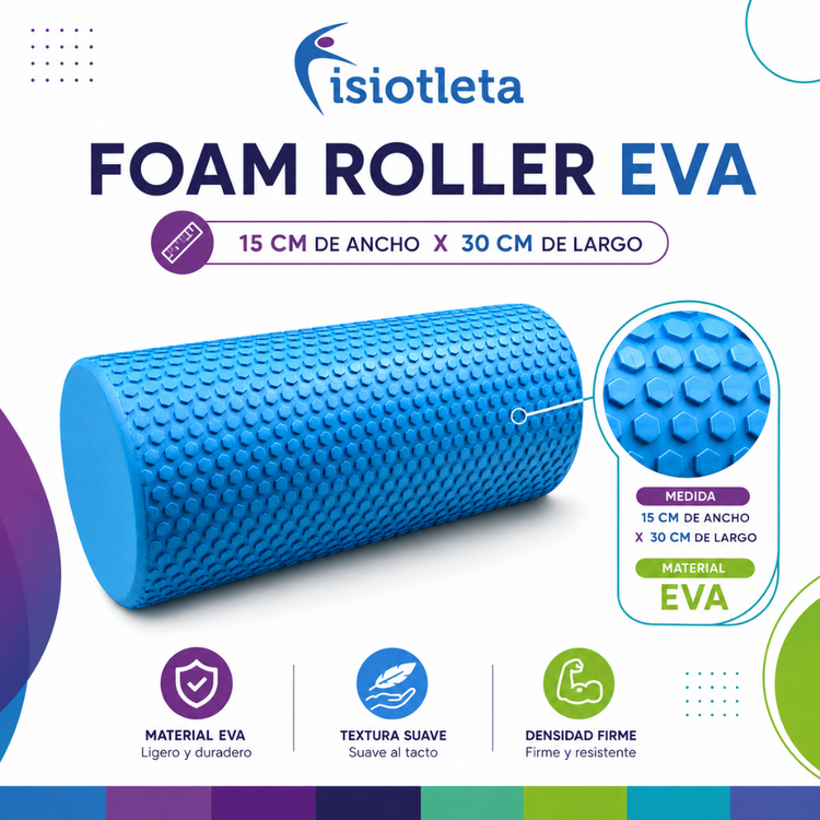 Rodillo Para Masaje Suave Calidad Premium Fisiotleta Roller