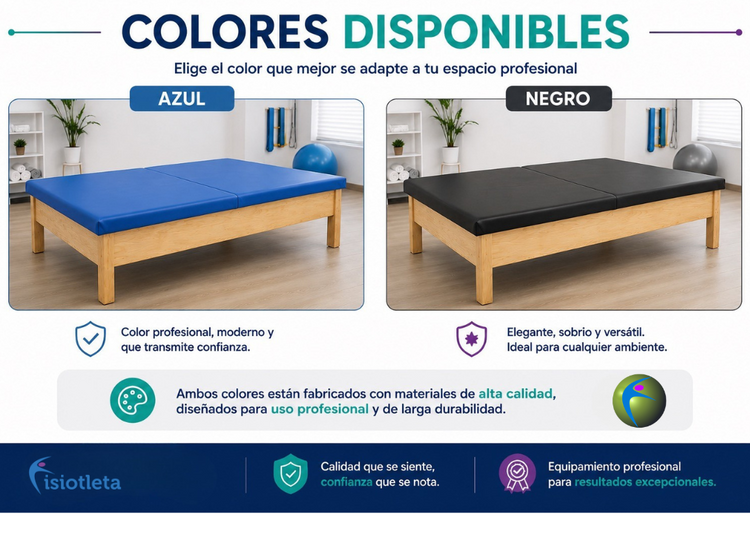 Cama Bobath en consultorio de fisioterapia para rehabilitación terapia Bobath y movilidad asistida