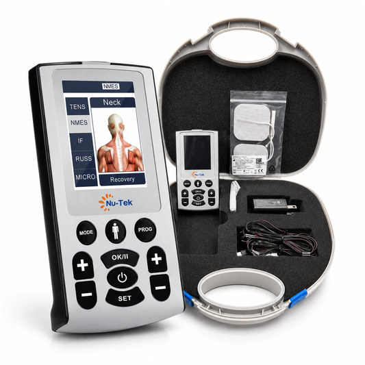 Electroestimulador portátil Super Stim V Pro 5 en 1 NUTEK Premium electroterapia