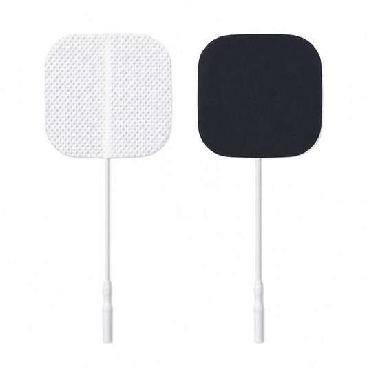 Electrodos ValuTrode Cuadrados 5 × 5 cm para TENS y EMS con Entrada Universal Paquete de 4 Piezas