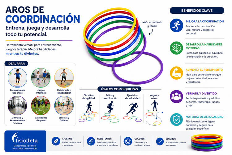 Aros de Entrenamiento Mini Infantil para Agilidad, Coordinación y Juego