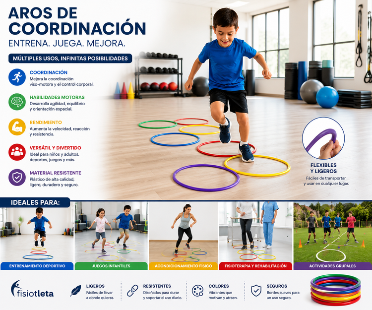 Aros de Entrenamiento Mini Infantil para Agilidad, Coordinación y Juego