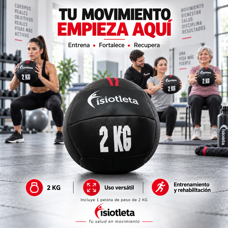 Pelota de Peso Medicinal sin Agarradera Med Ball Fitball para Fisioterapia, Rehabilitación, Ejercicio y Entrenamiento Funcional