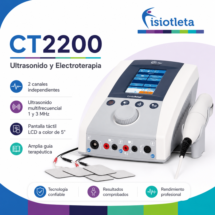 ULTRASONIDO Y ELECTROTERAPIA CT2200 + 1 GEL DE 4 LITROS DE REGALO