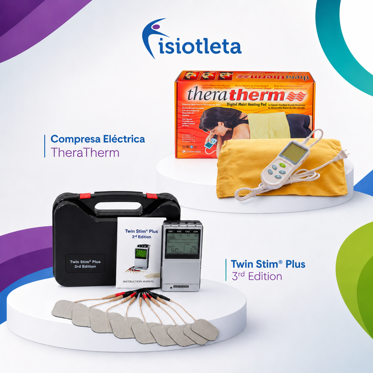 Electroestimulador Twin Stim + Compresa Eléctrica Terapéutica