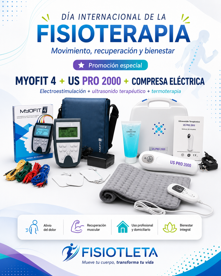 Kit Fisioterapia Deportiva 3 en 1: Electroestimulación, Ultrasonido y Termoterapia
