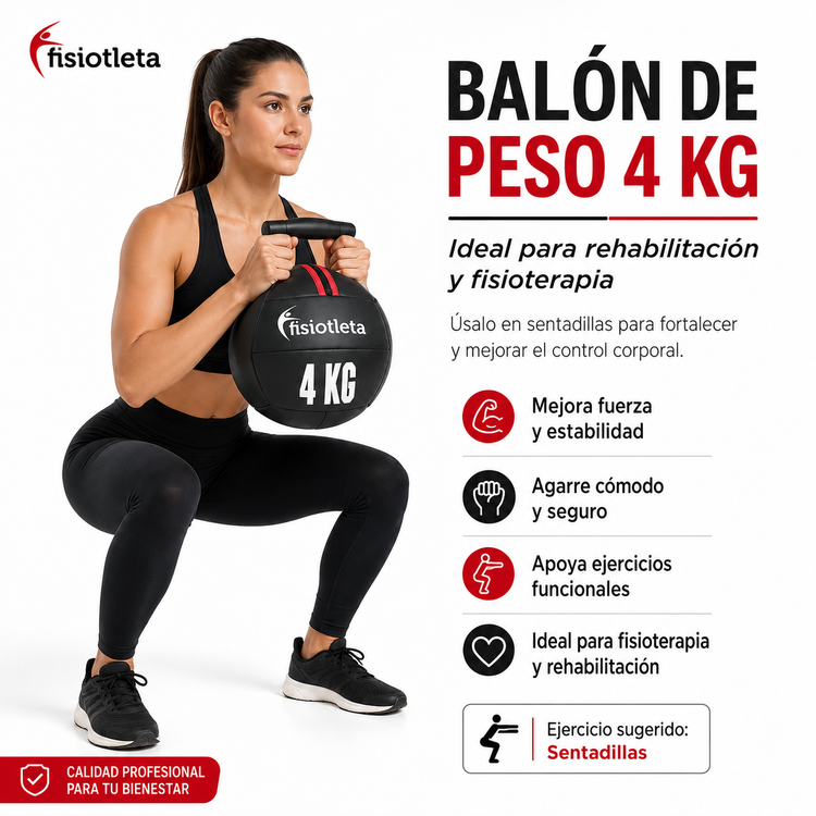 Set de Pelotas Medicinales 2, 3, 4 y 5 kg | Fitball de Peso para Fitness, Rehabilitación y Entrenamiento Funcional