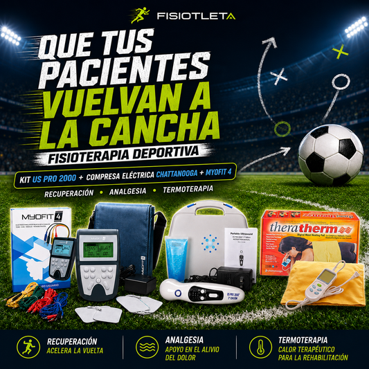 Kit Fisioterapia Deportiva Pro Myofit 4 + US Pro 2000 + Compresa Eléctrica