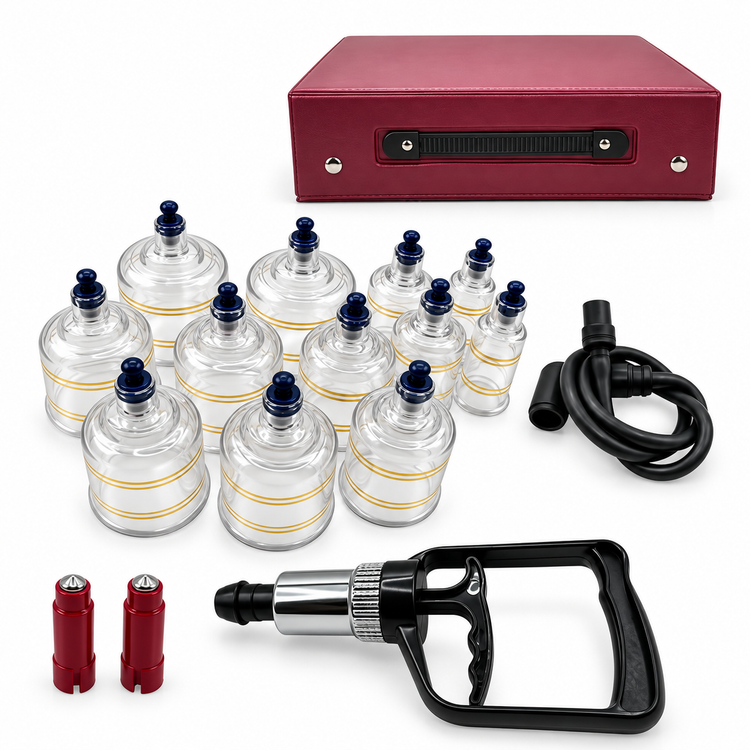 Kit de Ventosas Neumáticas – 12 Copas de PC con Maletín