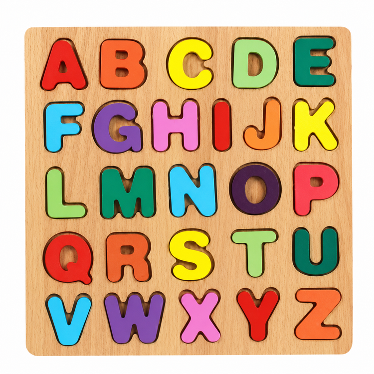 Rompecabezas Educativos de Madera Letras, Números y Figuras