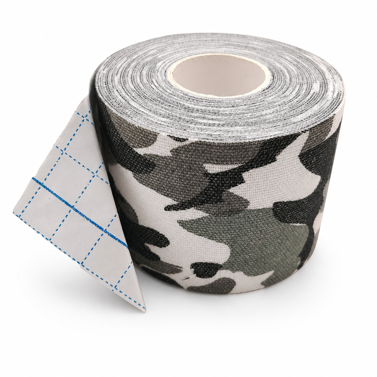 Cinta Kinesiológica Deportiva Camuflaje | Tape Neuromuscular para Alto Rendimiento y Recuperación