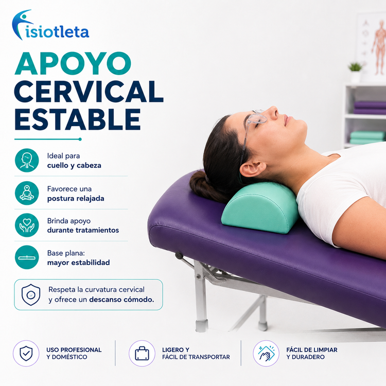 Medio Cilindro de Rehabilitación Fisiotleta 60 cm – Soporte Terapéutico para Fisioterapia Cojín de Apoyo de Cabeza y Piernas