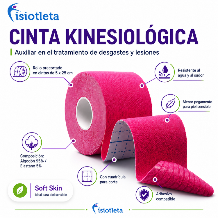 CINTA KINESIOLOGICA SOFT SKIN PARA PIEL SENSIBLE