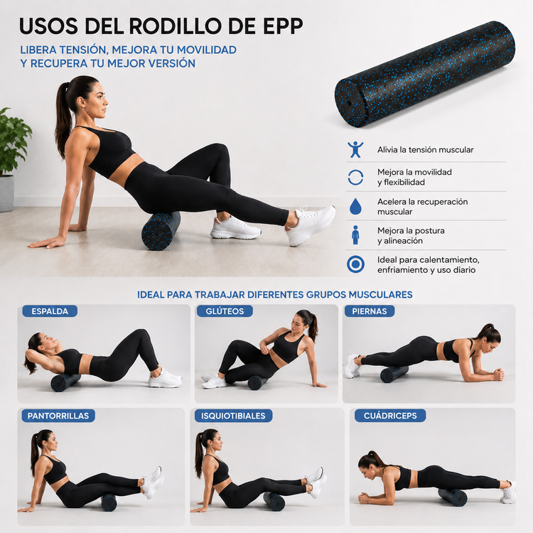 Rodillo Para Masaje Miofascial Calidad Premiun Fisiotleta Roller