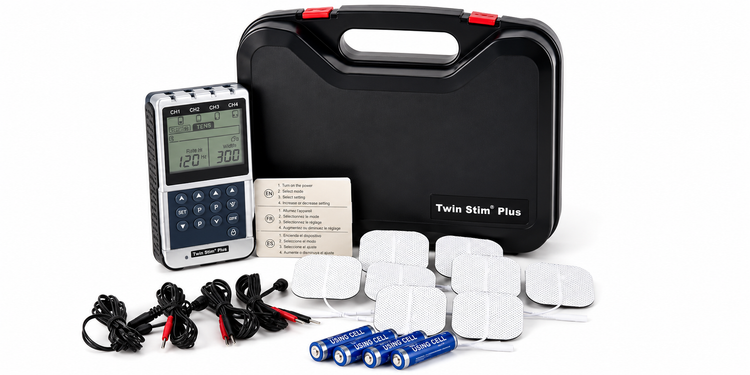 Twin Stim Plus Electroestimulador TENS EMS para Rehabilitación, Fisioterapia y Alivio del Dolor Muscular