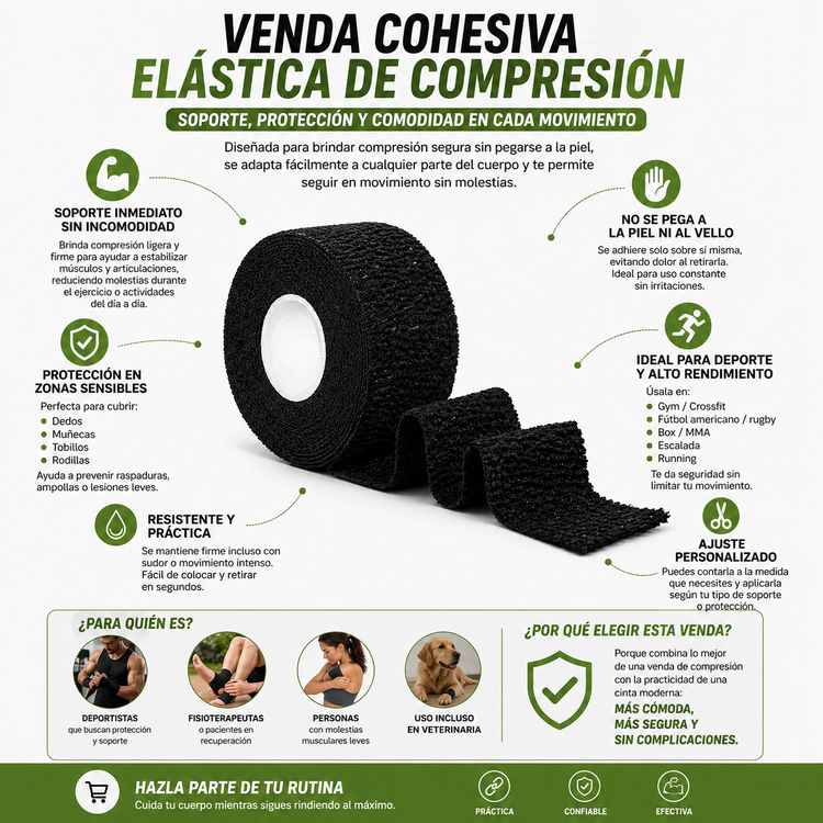 Cinta Adhesiva Elástica Tear Light Tape para fijación y Soporte 3.8 cm/5 cm
