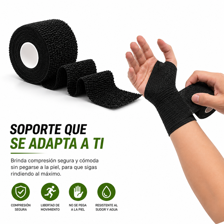 Cinta Adhesiva Elástica Tear Light Tape para fijación y Soporte 3.8 cm/5 cm