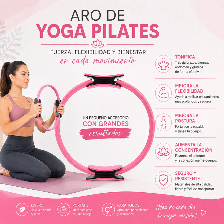 Kit Día De Las Madres Bienestar Y Ejercicio Con Myofit 4 Aro De Pilates Banda De Resistencia Y Discos Deslizantes Para Entrenamiento Recuperación Y Tonificación En Casa