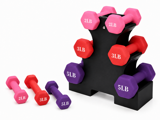 Set Pesas Mancuernas 20lb Vinil Con Rack Soporte para entrenamiento GYM en casa