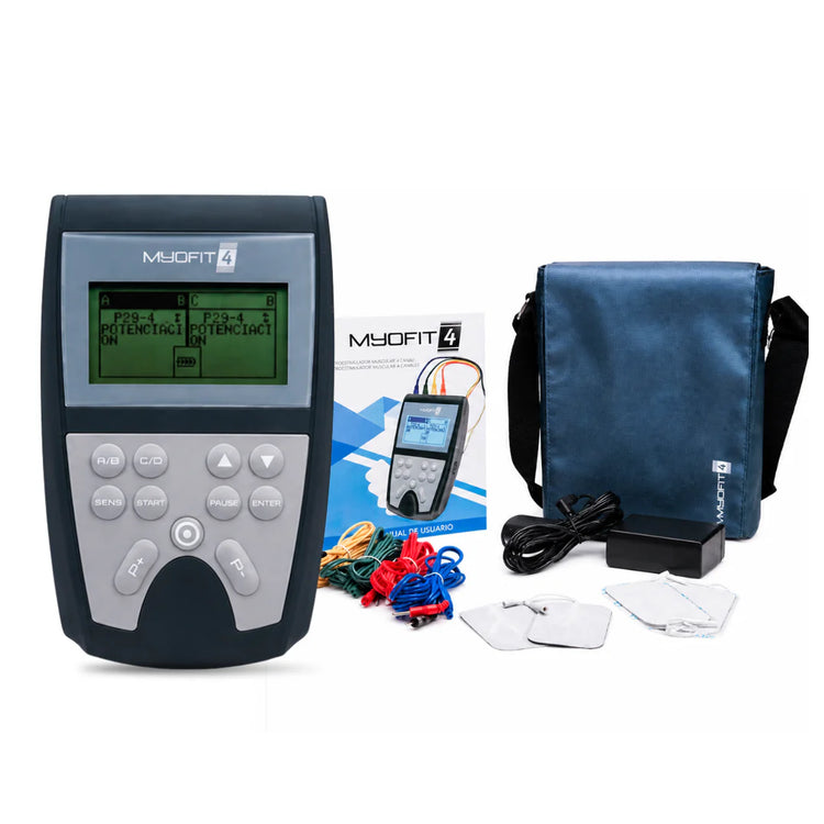 MYOFIT 4 + COMPRESA ELÉCTRICA + GUANTE DE ELECTROESTIMULACIÓN. ELECTROESTIMULADOR CON REGALOS ¡GRATIS!