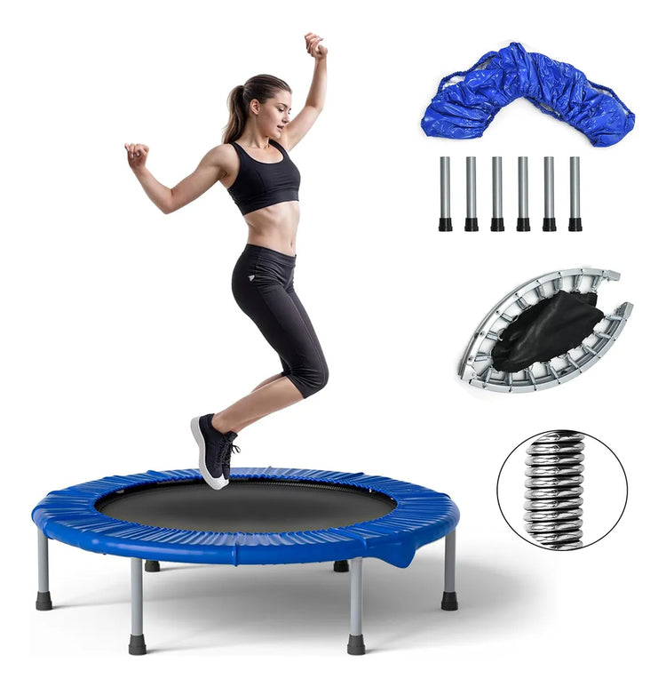 Trampolín Fitness para Ejercicio Jumping Brincolín de Aeróbicos para Cardio y Entrenamiento en Casa