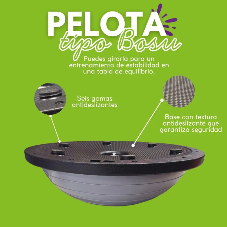 Pelota de balance y equilibrio con ligas tipo Bosu