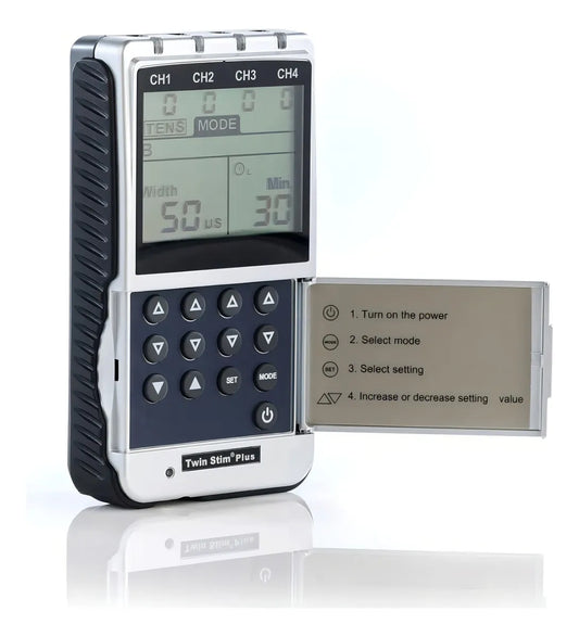 Twin Stim Plus Electroestimulador TENS EMS para Rehabilitación, Fisioterapia y Alivio del Dolor Muscular