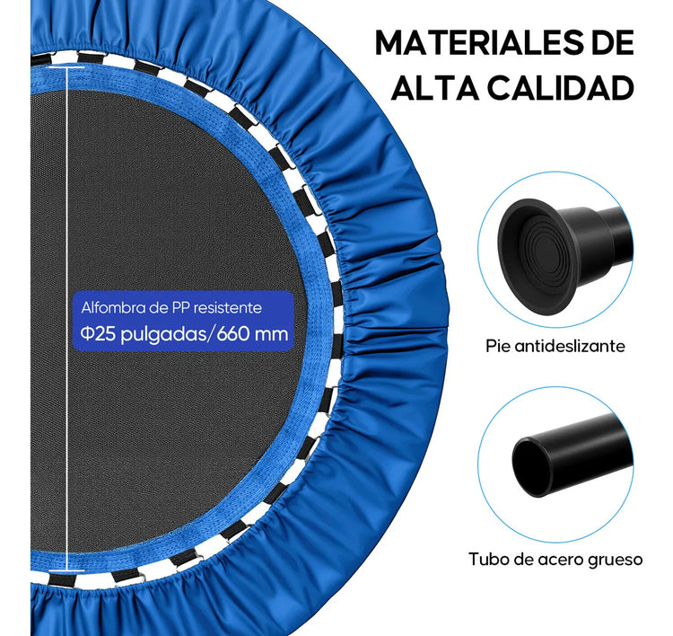 Trampolín Fitness para Ejercicio Jumping Brincolín de Aeróbicos para Cardio y Entrenamiento en Casa