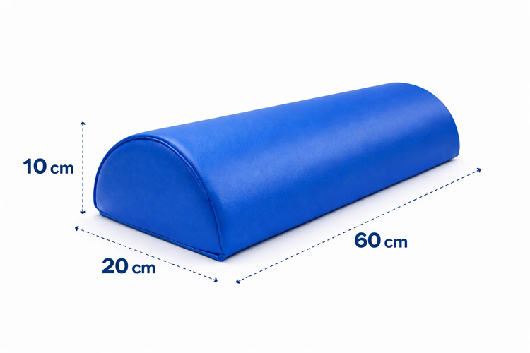 Medio Cilindro de Rehabilitación Fisiotleta 60 cm – Soporte Terapéutico para Fisioterapia Cojín de Apoyo de Cabeza y Piernas