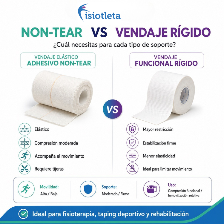Vendaje Elástico Adhesivo Non-Tear 7.5 cm x 4.5 m | Tape Deportivo de Soporte