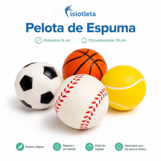 Pelota de Espuma Deportiva para Rehabilitación, Coordinación y Juego