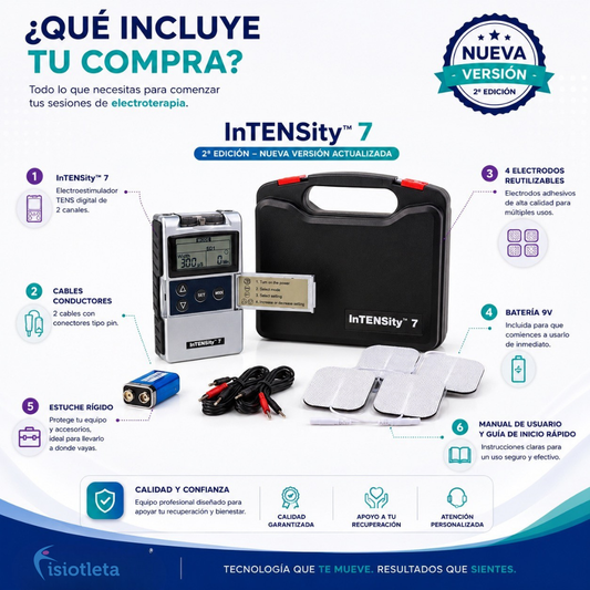 InTENSity™ 7 Electroestimulador TENS Digital de 2 Canales | 2ª Edición Actualizada de TENS 7000