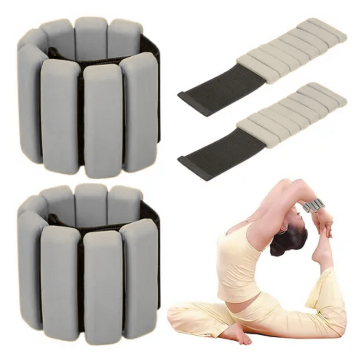 Polainas Tobilleras con Peso Ajustable para Piernas, Glúteos y Fitness Yoga Y Pilates