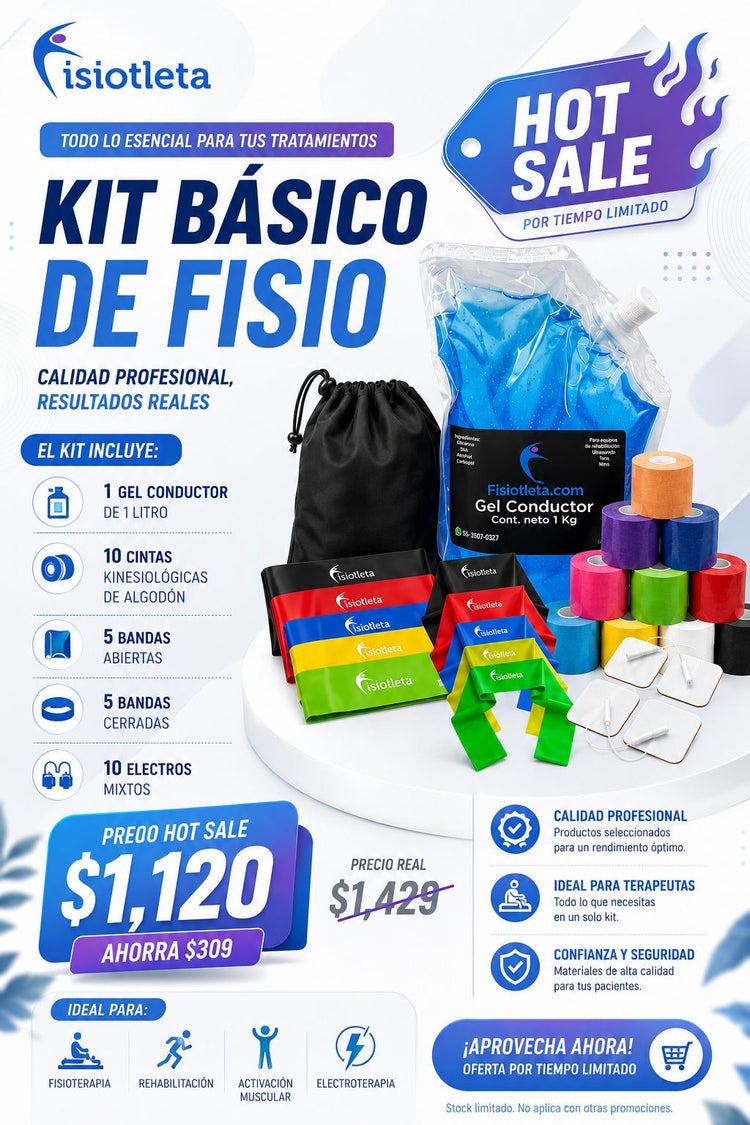 HOT SALE: TODO LO QUE NECESITAS EN TU CONSULTORIO! CINTAS KINESIOLÓGICAS+GEL+BANDAS DE RESISTENCIA+ELECTRODOS