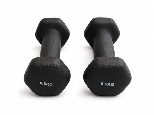 Par de Mancuernas de Medio Kilo 0.5kg para Fortalecimiento y Rehabilitación