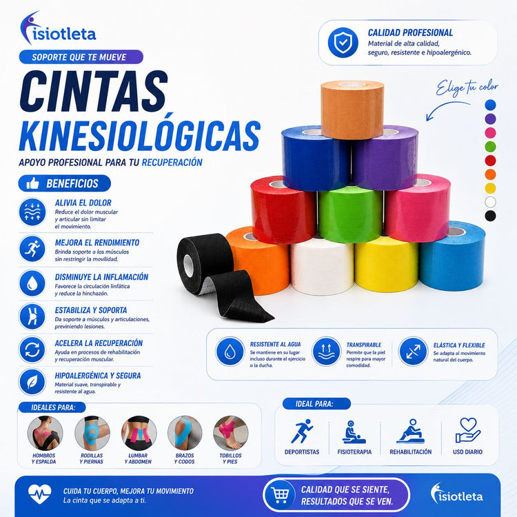 HOT SALE: TODO LO QUE NECESITAS EN TU CONSULTORIO! CINTAS KINESIOLÓGICAS+GEL+BANDAS DE RESISTENCIA+ELECTRODOS
