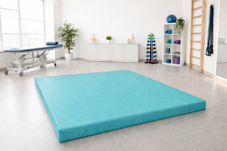 Colchoneta Terapéutica Extra Grande 200x200x10 cm | Rehabilitación Ejercicio Gimnasia | Alta Densidad | Fisiotleta