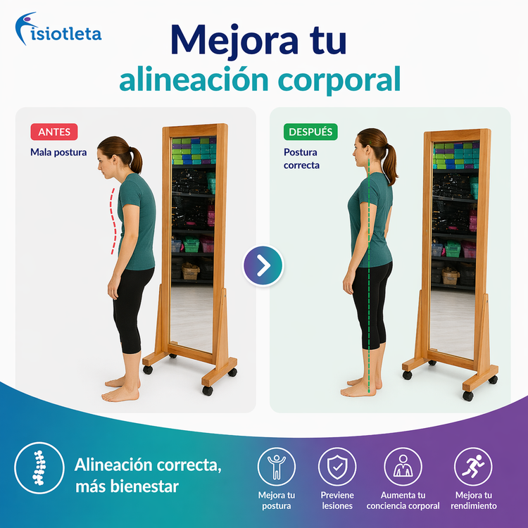 Espejo de Postura de Cuerpo Completo para Rehabilitación y Corrección Postural | Fisiotleta
