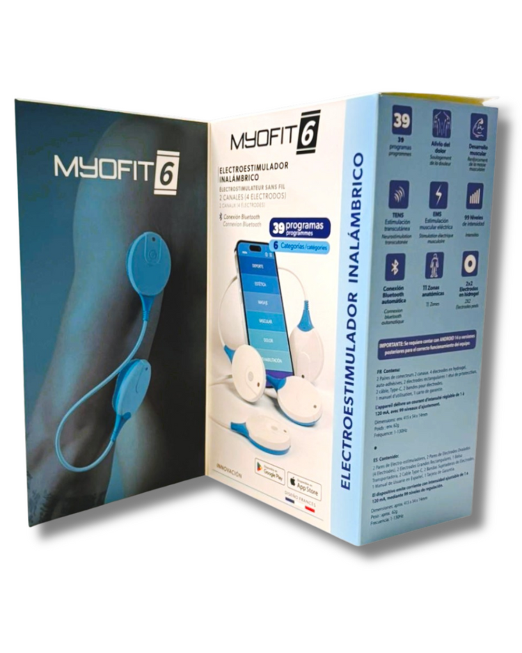 Myofit 6 Electroestimulador + Compresa Eléctrica Theratherm para rehabilitación terapia y deporte
