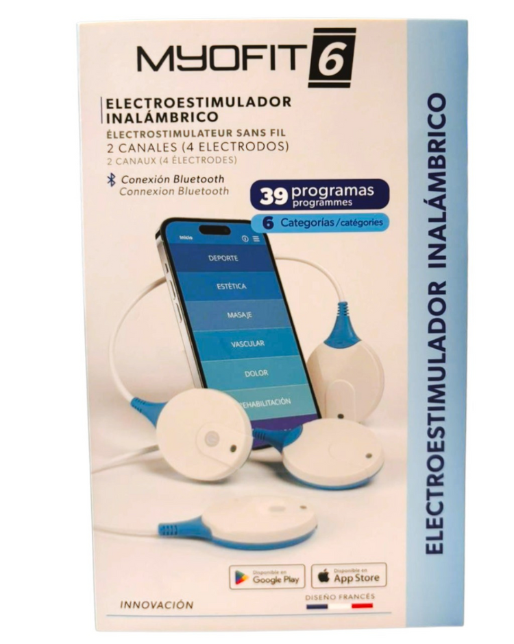 Myofit 6 Electroestimulador + Compresa Eléctrica Theratherm para rehabilitación terapia y deporte