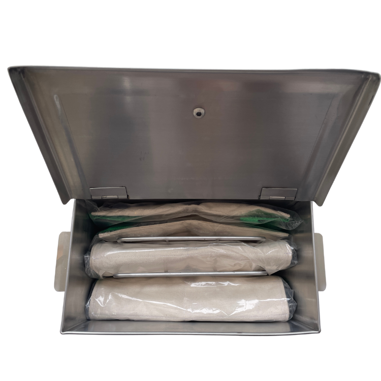 Compresero de Acero Inoxidable para 4 Compresas Calientes | Fisioterapia y Rehabilitación Profesional