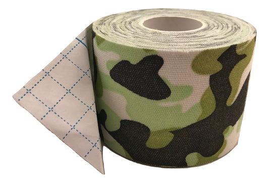 Cinta Kinesiológica Deportiva Camuflaje | Tape Neuromuscular para Alto Rendimiento y Recuperación