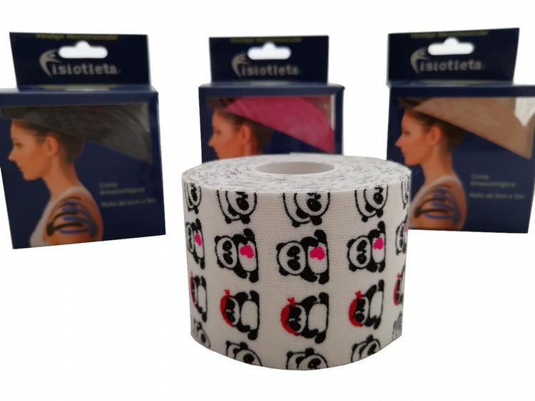 Cinta Kinesiologica Fisiotleta con diseño de Pandas