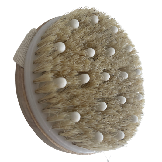 Cepillo de Madera y Bambu para Masaje Celulitis con Agarradera Body  Face