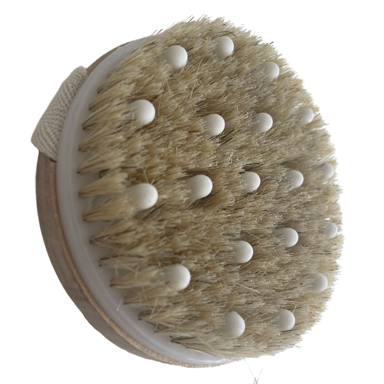 Cepillo de Madera y Bambu para Masaje Celulitis con Agarradera Body  Face